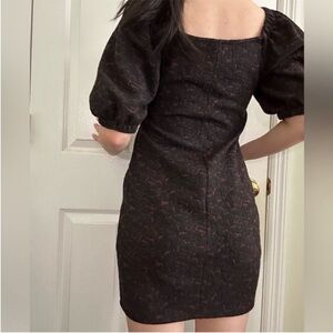 Free people Elegant Black Puff Sleeve Dress